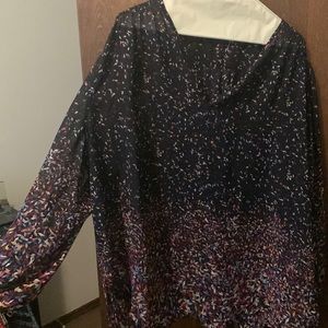 Black polyester with color specks